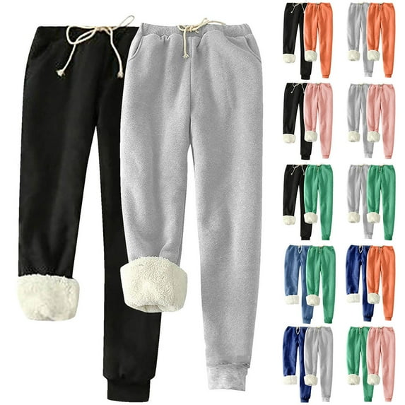Otvok 2Pcs Home Sweatpants for Women Casual Solid Color Sanitary Pants Loose Trousers