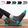 thumbnail image 1 of Otvok 5 Pairs Mens Quarter Athletic Socks, Color‑Trim Sport Socks Moisture Wicking Cushioned Breathable Socks for Hiking Running Daily Wear, 1 of 6
