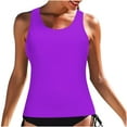 thumbnail image 1 of Otvok Blouson Tankini Swimsuits for Women 2 Piece Bathing Suits with Boyshorts Modest Tummy Control Swimwear M Purple, 1 of 6