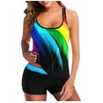 thumbnail image 1 of Otvok Blouson Tankini Swimsuits for Women 2 Piece Bathing Suits with Boyshorts Modest Tummy Control Swimwear XXXXL Multicolor, 1 of 5