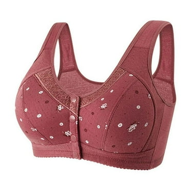 Otvok Bras Clearance Front Snaps Bras for Women Plus Size Wirefree Sport Bralettes Push Up Full Coverage Bras Underwire Beauty Back Vest Bras