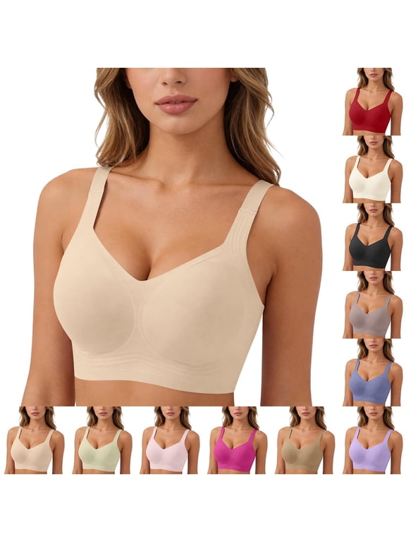 Bras for Women Push Up No Underwire Bra Comfy Soft Buttery Yoga Bralette Everyday Sport Tshirt Brassiere