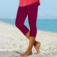 thumbnail image 1 of Otvok Capris for Women Casual Summer Fashion Lightweight Stretch Skimmer Pants Drawstring Capri Pant Plus Size Activewear, 1 of 6