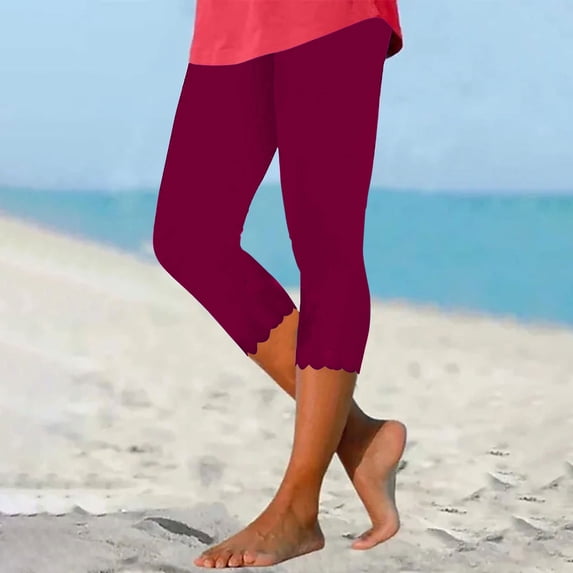 Otvok Capris for Women Casual Summer Fashion Lightweight Stretch Skimmer Pants Drawstring Capri Pant Plus Size Activewear