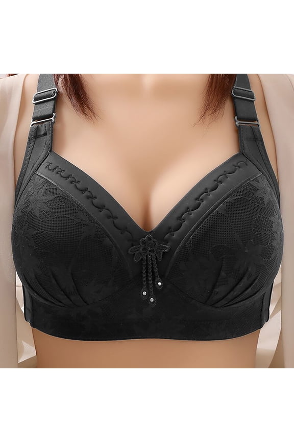 Otvok Women Lingerie Adjustable Shoulder Strap Lace Sling Bra Summer Thin Underwear