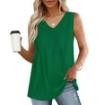 thumbnail image 1 of Otvok Womens Spring/Summer Tank Top Solid Color Casual V-Neck Sleeveless Top, 1 of 6