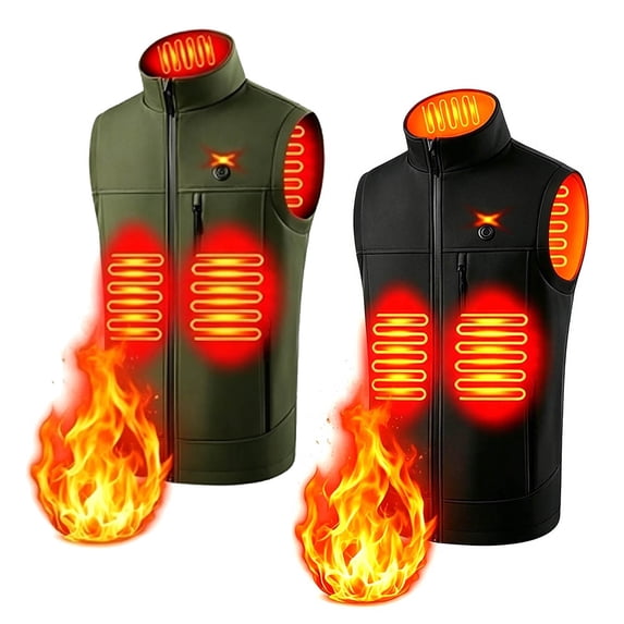 Otvok Electric Heating Vest, 9 Heating Areas Warm Vest, Men Women Rechargeable Heated Sleeveless Jacket for Winter Outdoor Sports