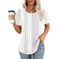 thumbnail image 1 of Otvok Fashionable Blouses Womens Casual Short Sleeved Loose Round Neck Printed Tops, 1 of 6