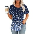 thumbnail image 1 of Otvok Fashionable Women's Casual Short Sleeved Loose Round Neck Solid Color, 1 of 6