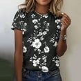 thumbnail image 1 of Otvok Fashionable Womens Casual Pullover Printed Short Sleeved Round Neck Tops, 1 of 6