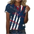 thumbnail image 1 of Otvok Independence Day Tops for Women, Summer Womens Tops Short Sleeve T-Shirt Crew Neck Cute Trendy Tunic Blouses, 1 of 6