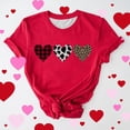 thumbnail image 1 of Otvok Ladies Valentine'S Day Print Casual Pullover Round Neck Short Sleeved Tops, 1 of 6