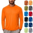 thumbnail image 1 of Otvok Men Raglan Long Sleeve Tee Crew Neck Baseball T-Shirt, Solid Color Casual Basic Pullover, Soft Lightweight Tops for Everyday and Sports, 1 of 3