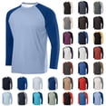 thumbnail image 1 of Otvok Men's Long Sleeve T Shirts, Lightweight Athletic Performance Tops Raglan Sleeve Mesh Crew Neck Top, 1 of 3