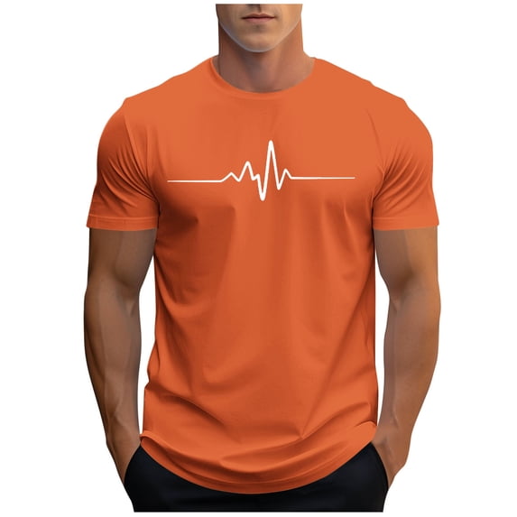 Otvok Men's Round Neck T Shirts Sports Regular Tees Short Sleeve Summer Basic Tops