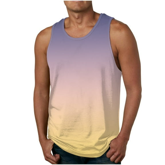 Otvok Men's Sleeveless Tank Tops Crewneck Casual Workout Gym Muscle Fit T Shirt