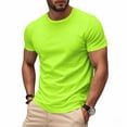 thumbnail image 1 of Otvok Men's T-Shirt Solid Color Short Sleeved Outdoor Running Sports Breathable Short Sleeve Blouses, 1 of 6