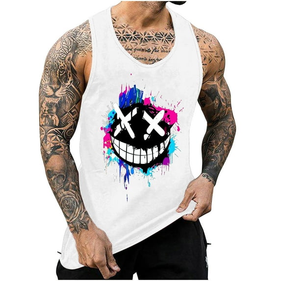 Otvok Men's Tank Top Muscle Workout Gym Shirts Moisture Wicking Lightweight Summer Casual Sleeveless Vest