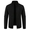 thumbnail image 1 of Otvok Mens Coats Autumn And Winter Stand Collar Sweater Fleece Jacket, 1 of 6