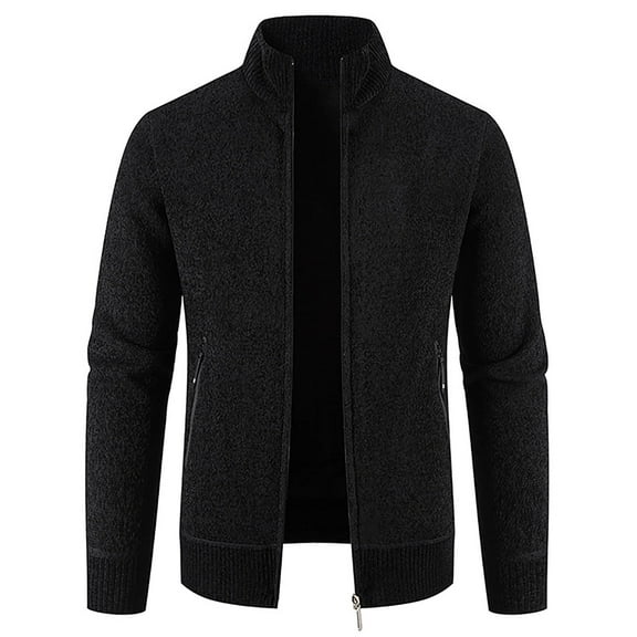 Otvok Mens Coats Autumn And Winter Stand Collar Sweater Fleece Jacket