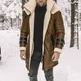thumbnail image 1 of Otvok Mens Fall/Winter Fleece Denim Jacket Stretch Washed Denim Tops, 1 of 6
