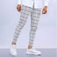thumbnail image 1 of Otvok Mens Summer Straight Leg Daily Thin Casual Business Streak Pants, 1 of 6