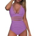 thumbnail image 1 of Otvok One-Piece Tankinis Womens Sleeveless Solid Bikini Set Swimsuit Push-Up Padded Swimwear Beachwear, 1 of 6