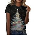 thumbnail image 1 of Otvok Plus Size Blouses for Women Merry Christmas Tree Print Blouse Holiday T Shirt Outfits Casual Short Sleeve Xmas Clothes, 1 of 6
