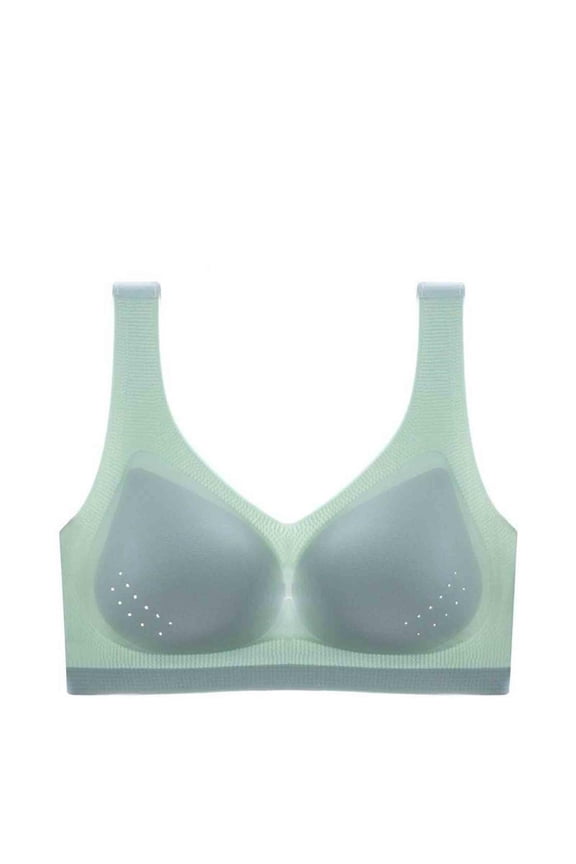 Plus Size Bras Women Ice Silk Shaping Lifting Bra,Non-Marking Comfort Bras Silk Seamless Cooling Bra for Women