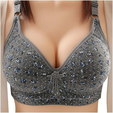 Otvok Plus Size Bras for Women Support Wirefree Full Coverage Bralettes Comfortable No Wire Push Up Corset Bra
