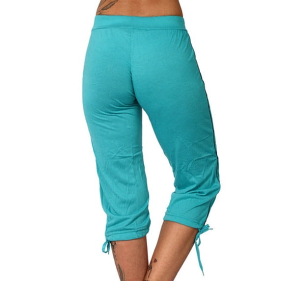 Otvok Plus Size Clearance Women Summer Pants Solid Color Matching Slim Fitting Yoga Gym Pants
