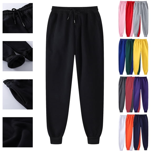 Otvok Pocket Casual Loungewear Jogger Pants Men Drawstring Elastic Cuff Daily Track Sweatpants