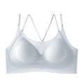thumbnail image 1 of Otvok Seamless Underwear Womens Ice Silk Fixed Cup Beautiful Back without Steel Ring Plus Size Bra, 1 of 6