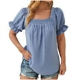 thumbnail image 1 of Otvok Summer Basic Tee Tops for Womens T Shirts Short Sleeve Crew Neck Shirts Casual Blouse, 1 of 6