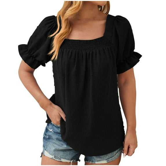 Otvok Summer Basic Tee Tops for Womens T Shirts Short Sleeve Crew Neck Shirts Casual Blouse