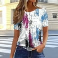 thumbnail image 1 of Otvok Summer Blouses Women'S Casual and Fashionable Printed T-Shirt with Round Neck and Short Sleeve, 1 of 6