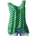 thumbnail image 1 of Otvok Summer Sleeveless Tops for Women Polka Dot Solid Color Print Short Sleeve Tunic T-Shirts, 1 of 6