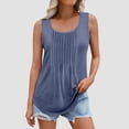 thumbnail image 1 of Pntutb Summer Tee Tops for Women Solid Color Round Neck Sleeveless Casual Tank Top, 1 of 6