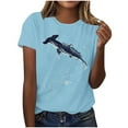 thumbnail image 1 of Otvok T Shirts for Women - Short Sleeve Spring Summer Tops Soft Basic Tees Casual Vacation Clothes, 1 of 6