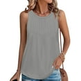 thumbnail image 1 of Otvok Tank Top for Women Fashion Casual Solid Sleeveless Blouse Round Neck Sexy Slim Summer Tops, 1 of 6
