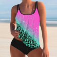 thumbnail image 1 of Otvok Tankini Swimsuits for Women 2 Piece Modest Blouson Sexy Split Body Bathing Suits with Bikini Bottom, 1 of 6