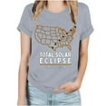thumbnail image 1 of Otvok Total Eclipse 2024 Print T-Shirt for Women Round Neck Short Sleeve Tops Blouses, 1 of 6
