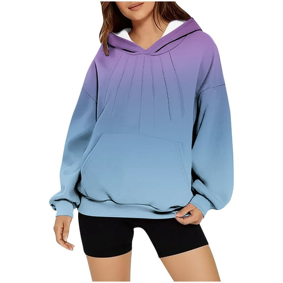 Otvok Winter Women's Hooded Sweatshirts Cute Long Sleeve Tops Loose Hoodies Pullover with Pocket