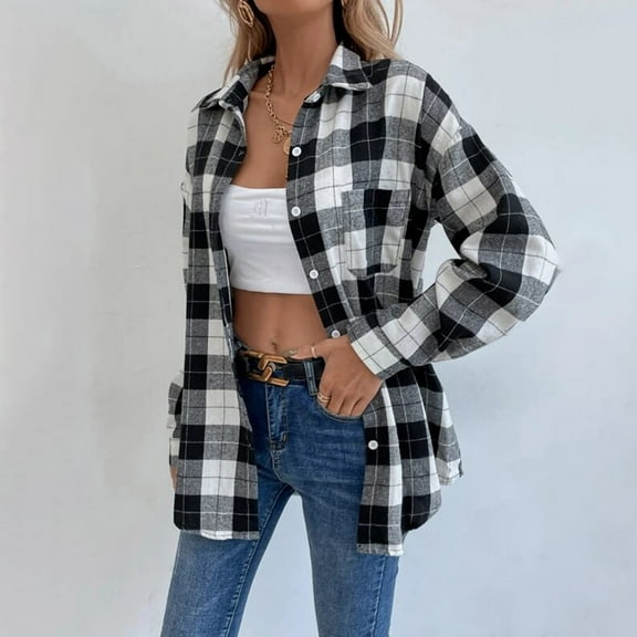 Otvok Winter Womens Jacket Plush Sweater Leopard Patch Top Warm Coat