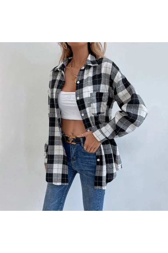 Otvok Winter Womens Jacket Plush Sweater Leopard Patch Top Warm Coat