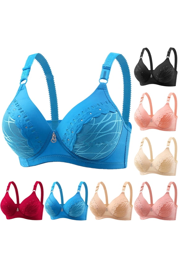 Womans Bras Thin Style BC Cup Ventilate Back Buckle Bra Without Steel Rim Comfortable Wire-Free Bra