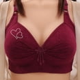 thumbnail image 1 of Otvok Womans Bras Lace Flower Gathered Together Plus Size Daily Bra Underwear No Rims, 1 of 5