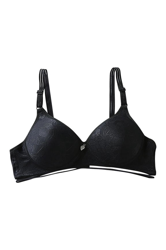 Women Blissful Wireless Bra Deep Cup High Support Brassiere Convertible Straps Bras Concealing Full-Coverage Bralettes