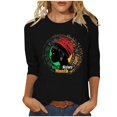 thumbnail image 1 of Otvok Women'S Crewneck Tees Casual 3/4 Sleeve Loose T Shirt Ladies Blouses Shirts, 1 of 6