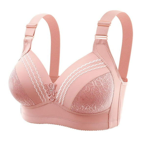 Otvok Women'S Plus Size Wireless Bra Breathable High Support Convertible Strap Brassieres Deep Cup Full Coverage No Side Effects Underarm